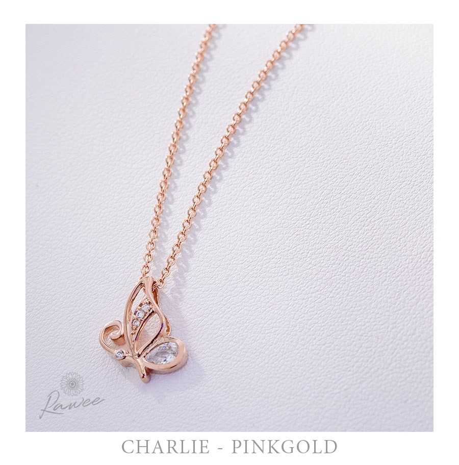 CHARLIE (ชาร์ลี) สร้อยเงินแท้ รูปผีเสื้อ