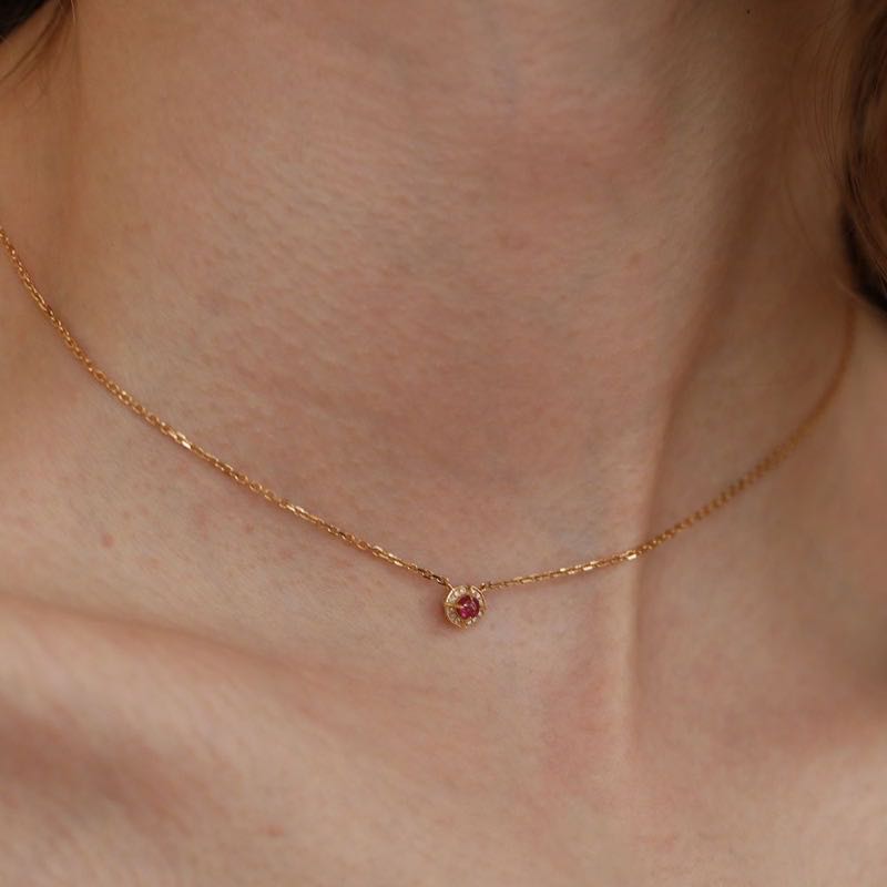 ♡สร้อยคอพลอยโกเมน [elegant collection] วัสดุพรีเมียมมากๆ ดูหรูหราในราคาหลักร้อย