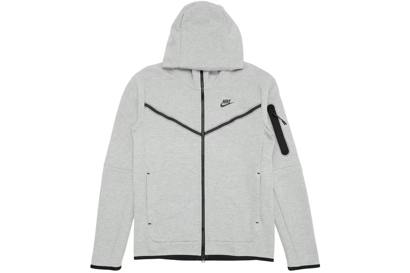 Nike Tech Fleece Full Zip Hoodie Heather Grey/Black