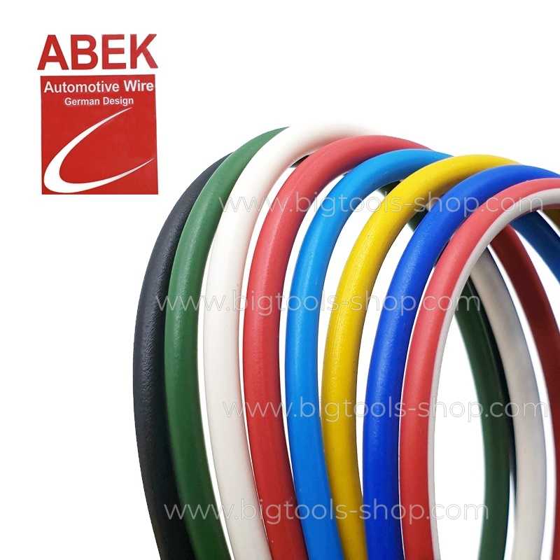 ABEK : สายไฟอ่อน สายไฟรถยนต์ ขนาด 0.75 - 2.0 มม. ขายเป็นเมตร ชนิดทองแดงแท้ สายไฟเต็มเส้น