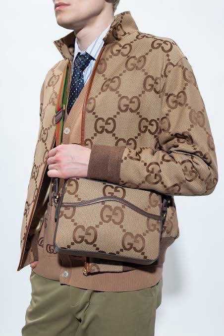 New Gucci canvas Messenger bag      📌(ทักเชทก่อนสั่งซื้อ) 
