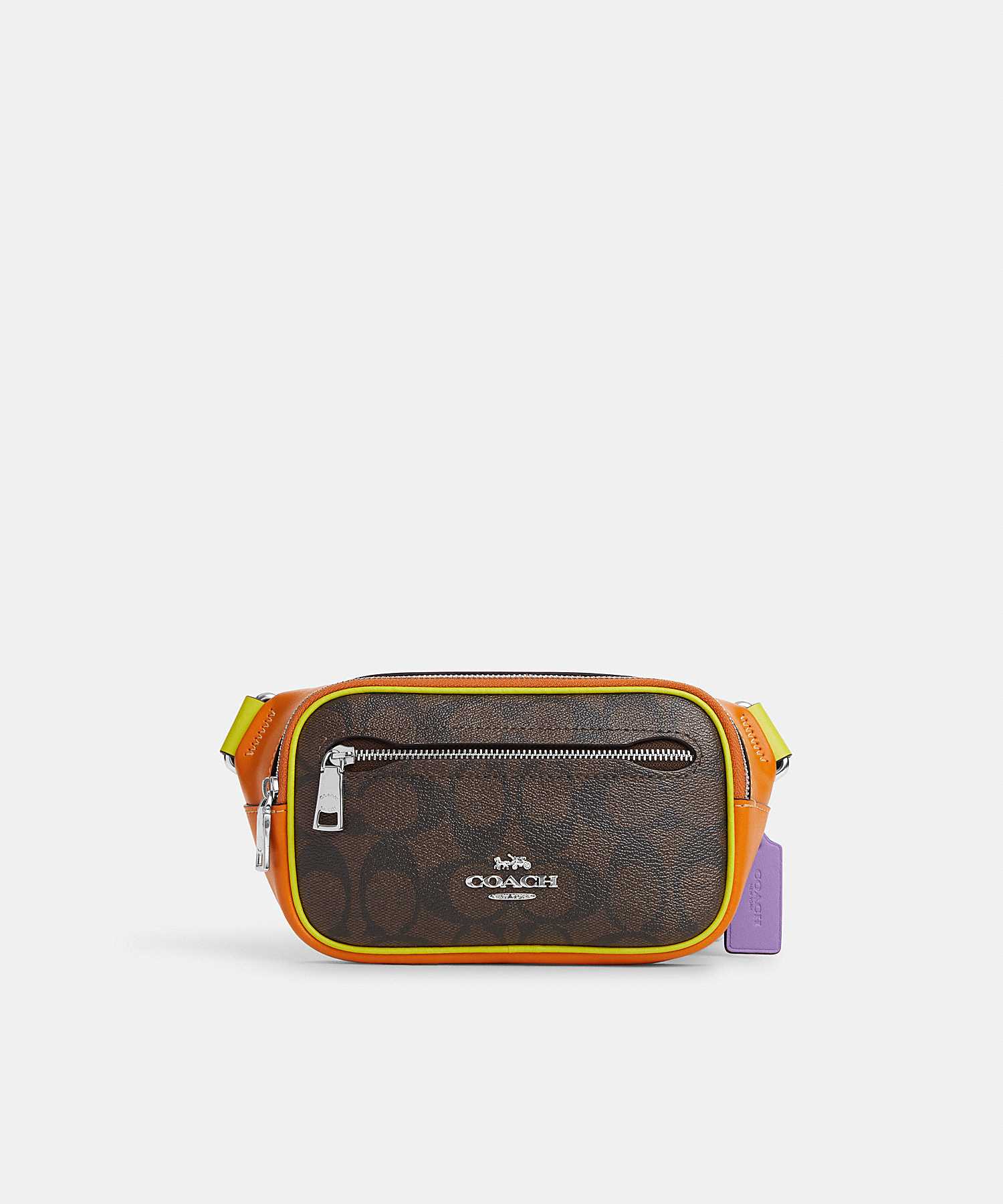 COACH MINI BELT BAG IN COLORBLOCK SIGNATURE CANVAS CL478 SVW1Q