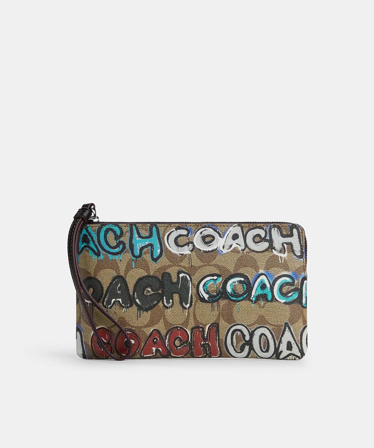 COACH X MINT + SERF LARGE CORNER ZIP WRISTLET IN SIGNATURE CANVAS CM673 SVOT8