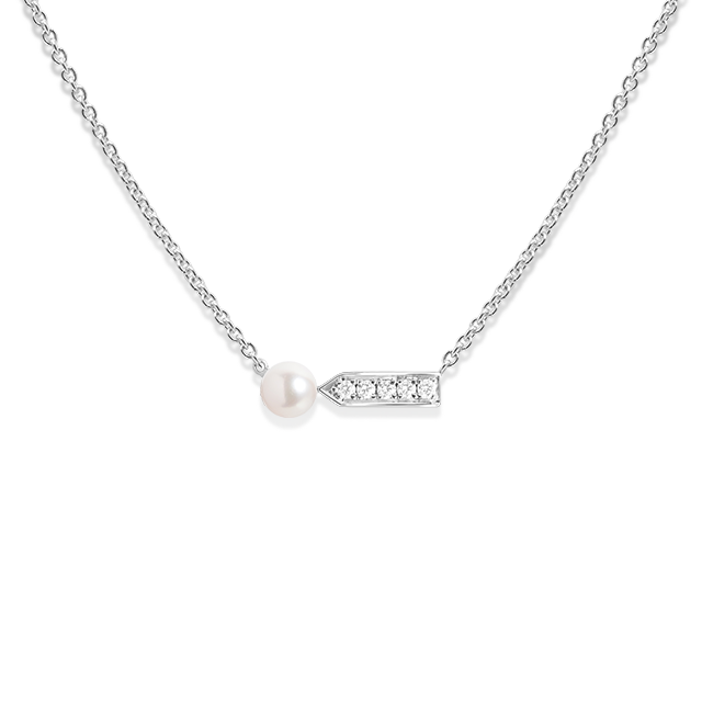 City Light Diamond and Pearl Necklace