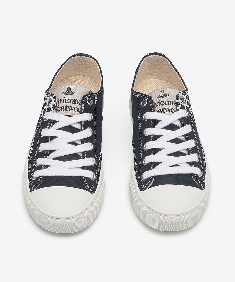(เปิดพรี) Vivienne Westwood - PLIMSOLL 2.0 LOGO CANVAS SNEAKERS (FR 38)