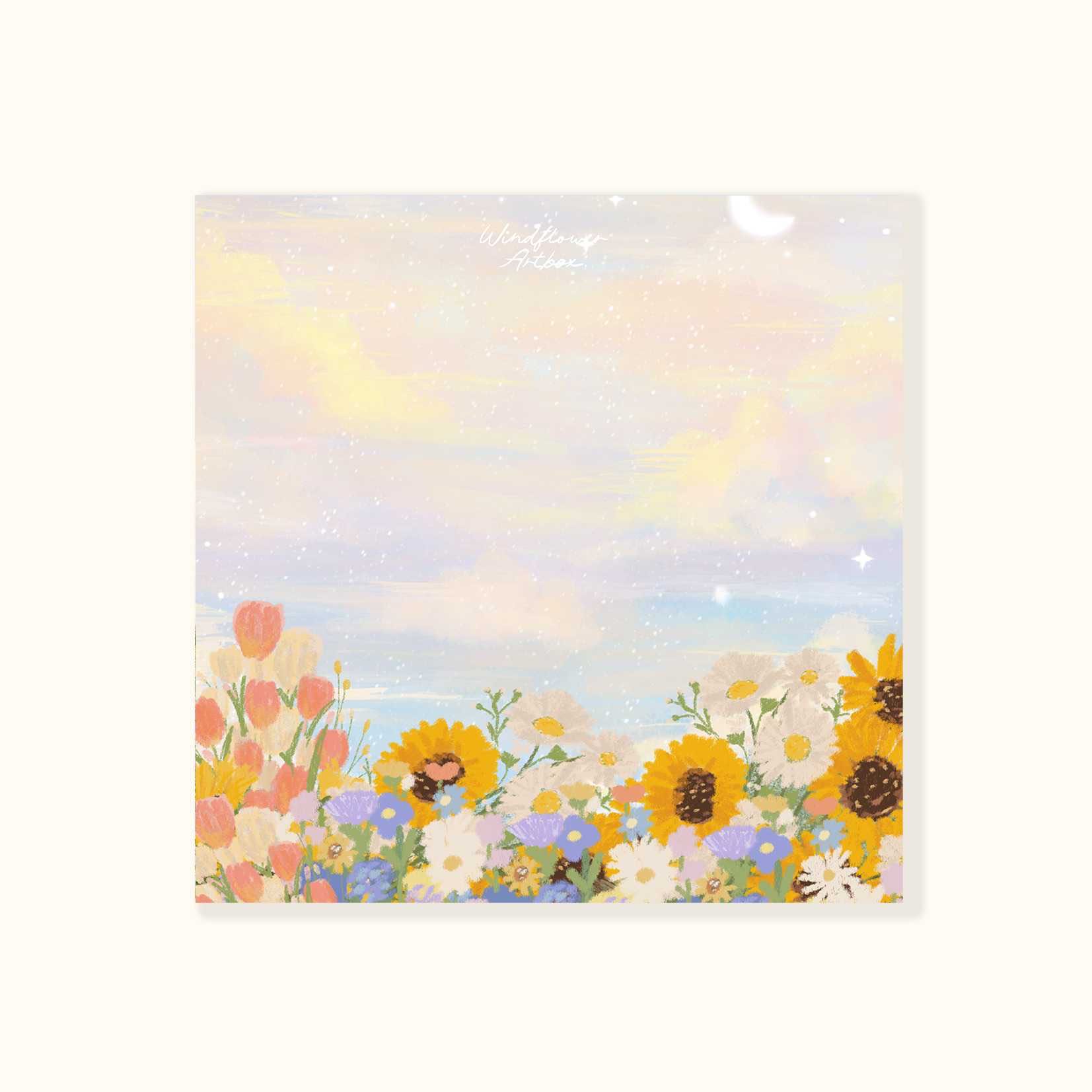 Notepad [Begin with flower] 9x9cm