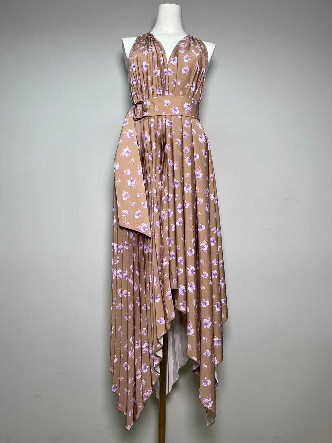 Eva Dress - Floral Coffee