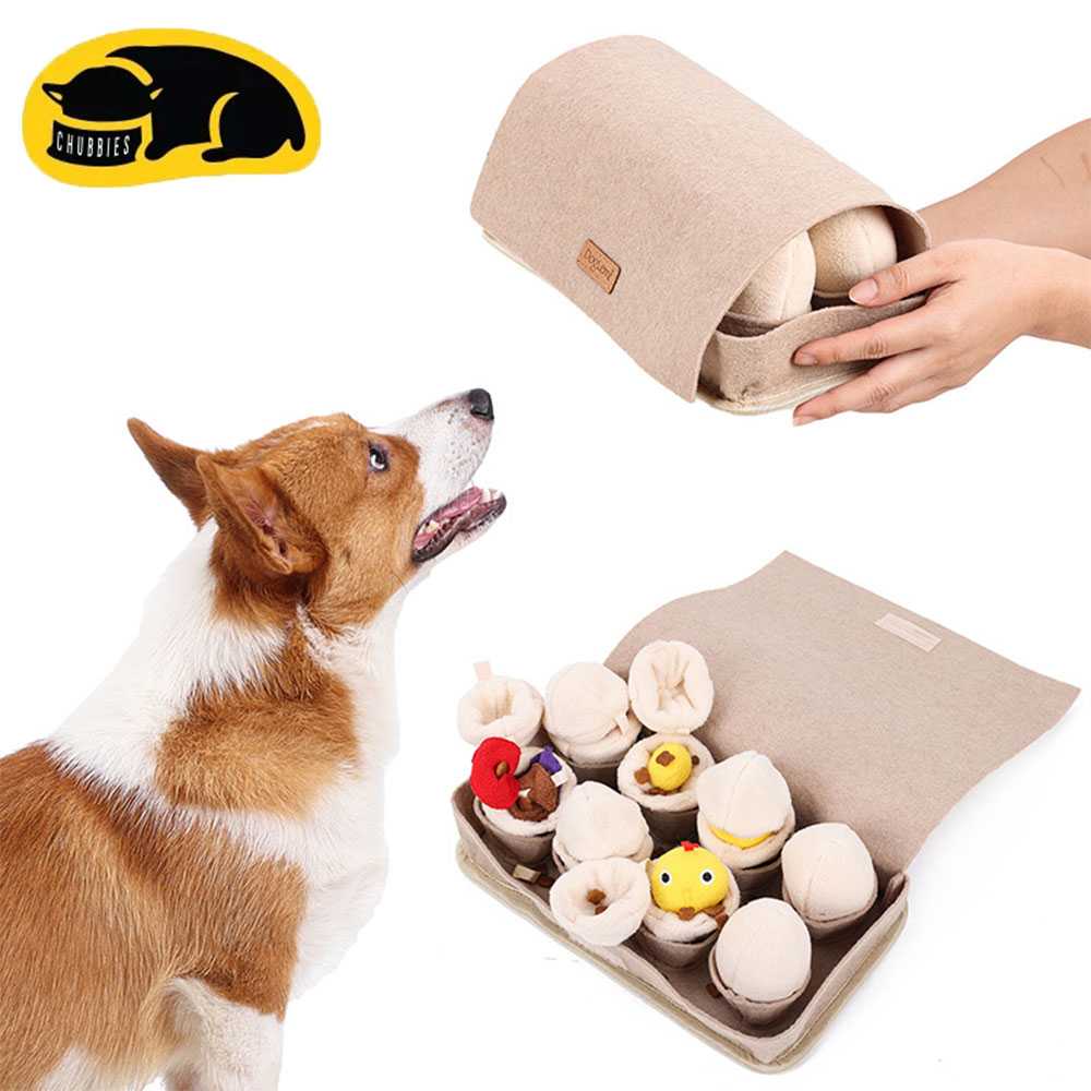 C270 พรมฝึกดมกลิ่นหาของสุนัขเล่นเองได้   Eggs Box Snuffle Toy ฝึกทักษะการดมการหา