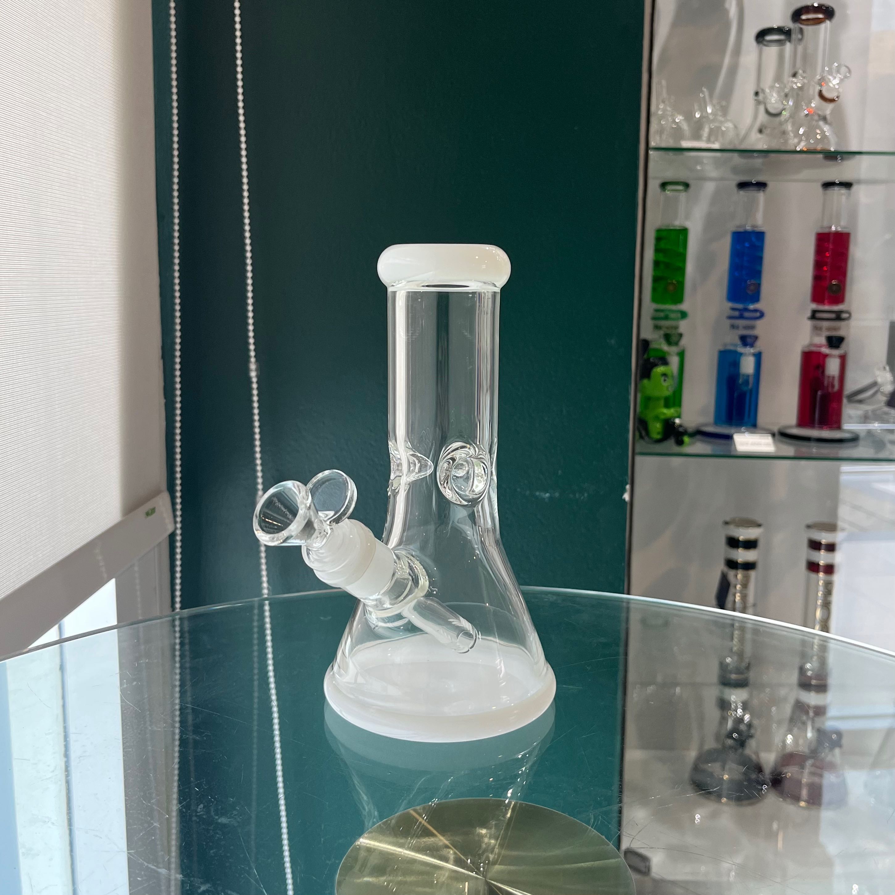 บ้องแก้วพกพา สูง20cm หนาพิเศษ7มิล 8 inches 7mm thick beaker bong