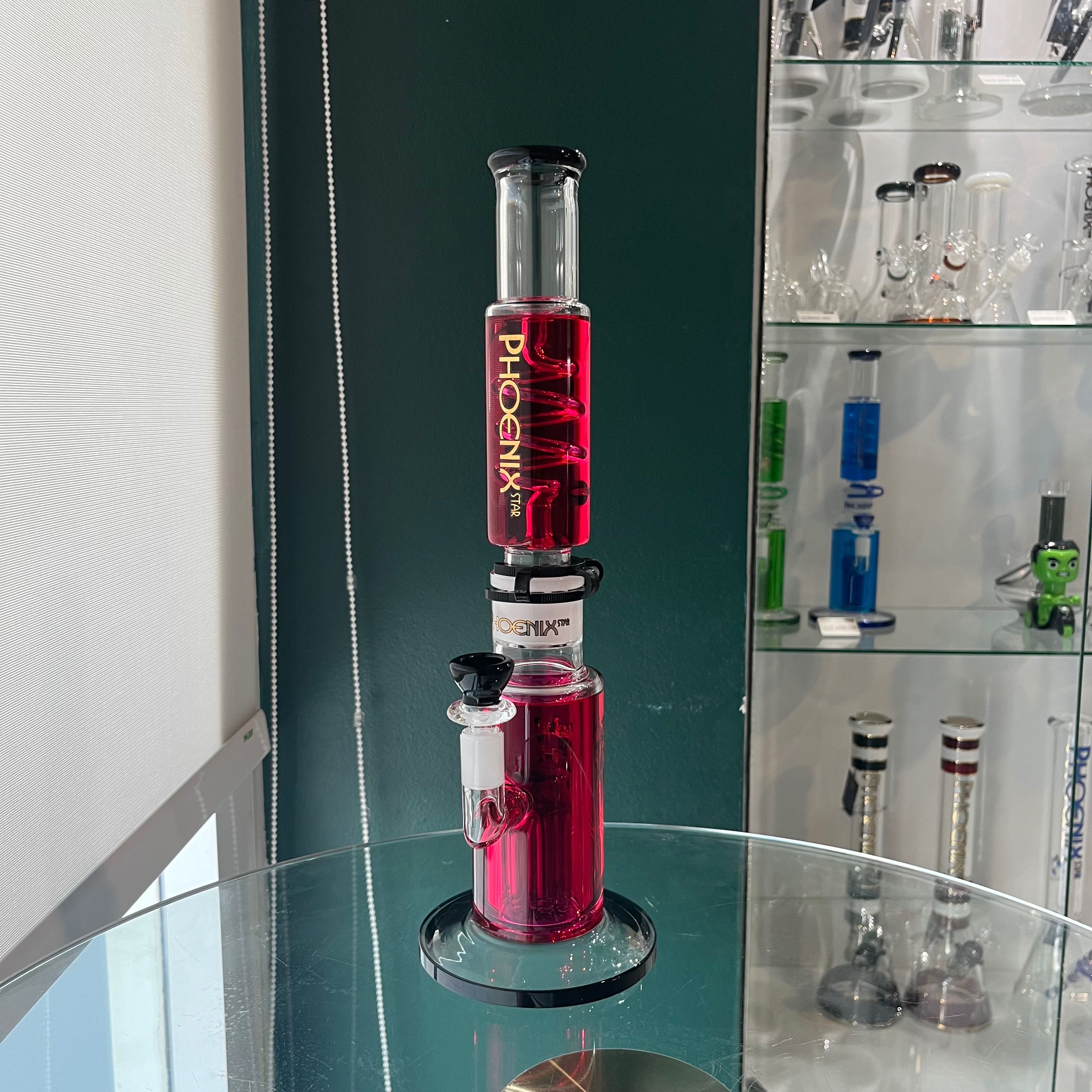 บ้องแก้วถอดประกอบ Phoenix Star พร้อมคอยล์เย็น 14.5 inches freezable bong with 7arms tree perc