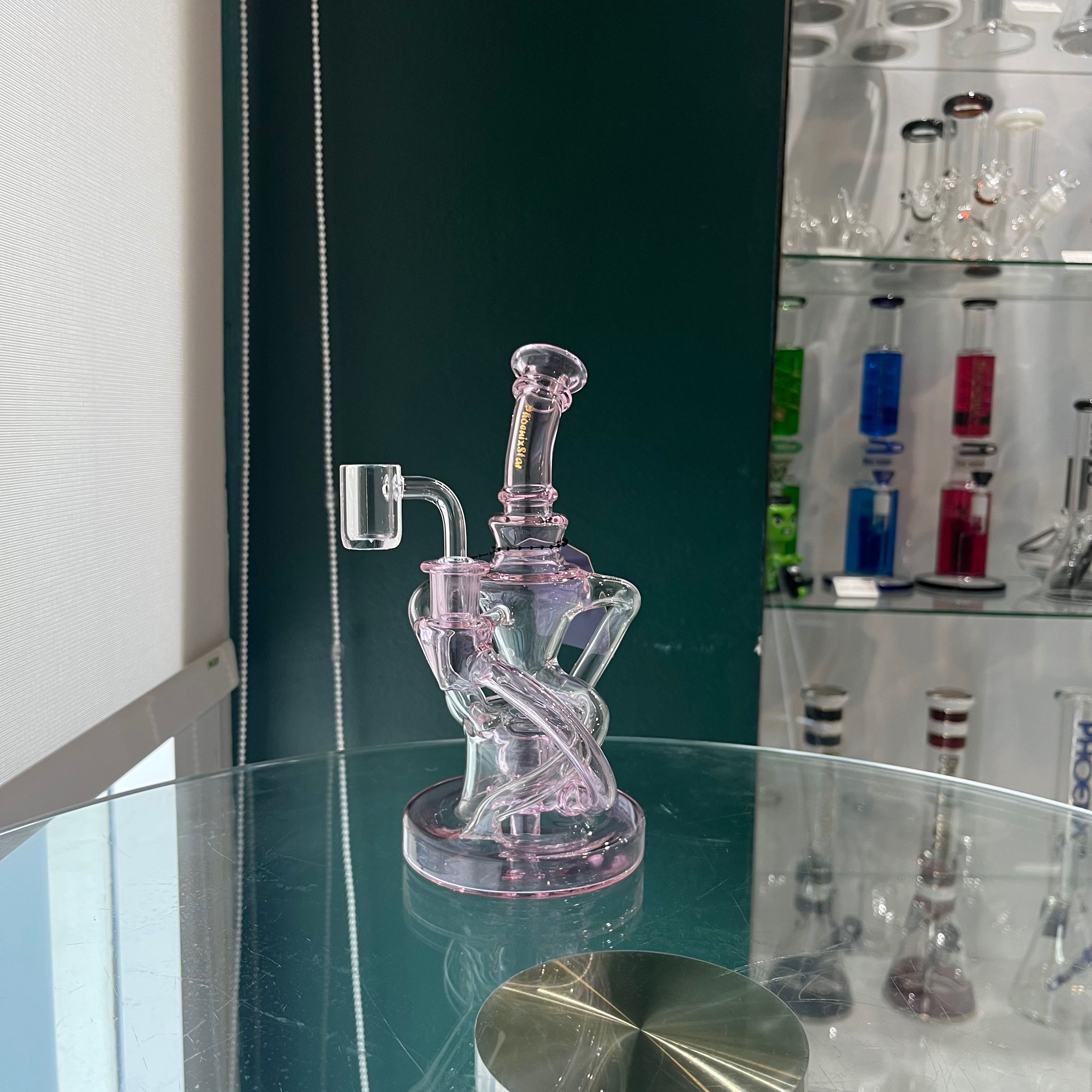 Recycler Dab Rig น้ำวน สีชมพู