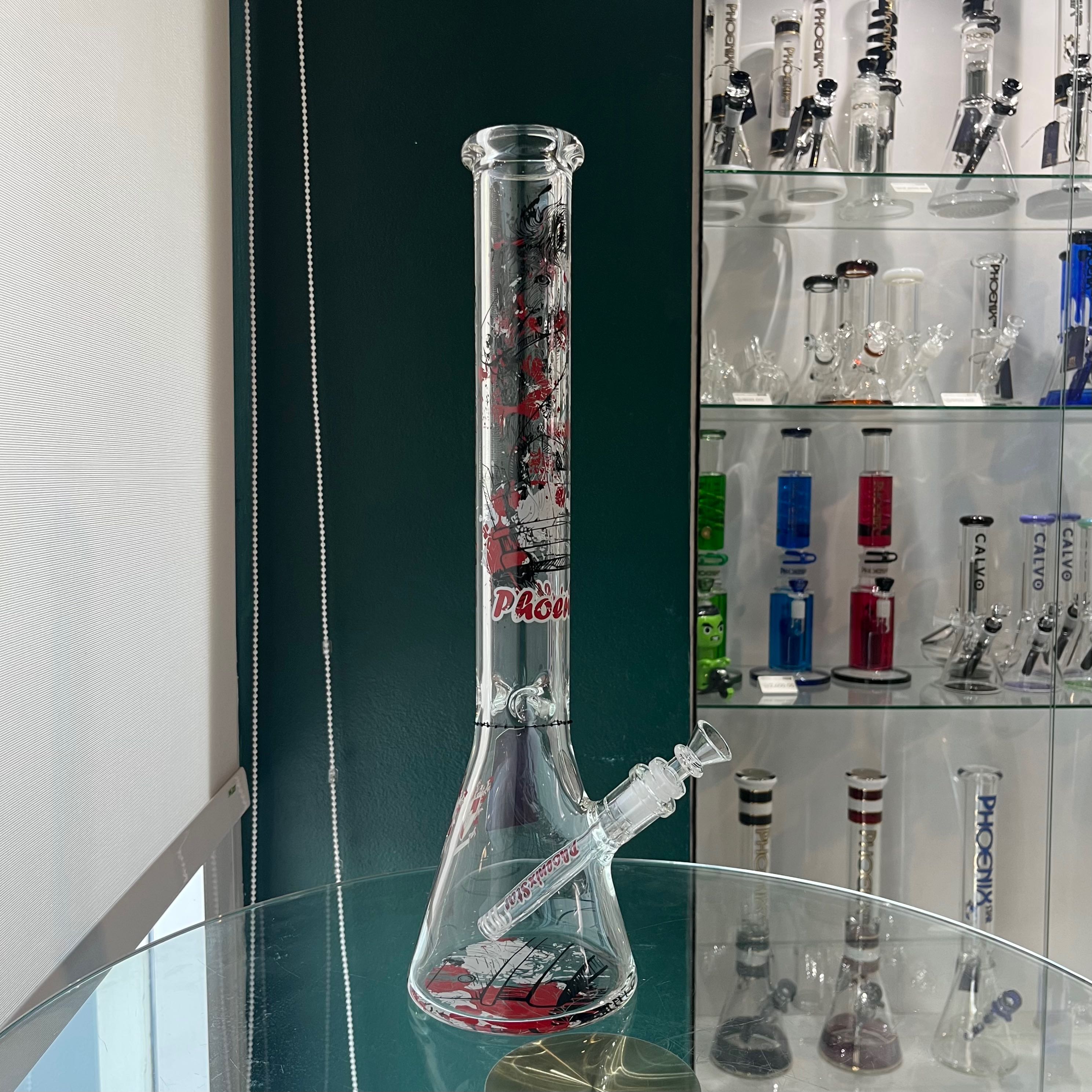 บ้องแก้ว Phoenix Star สูง45cm หนา7มิล ลายม้า 18 inches 7mm thick bong with horse decal