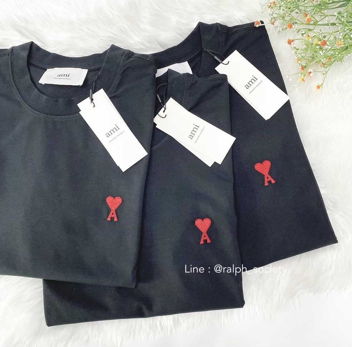 พร้อมส่ง Ami De T-shirt สีดำ