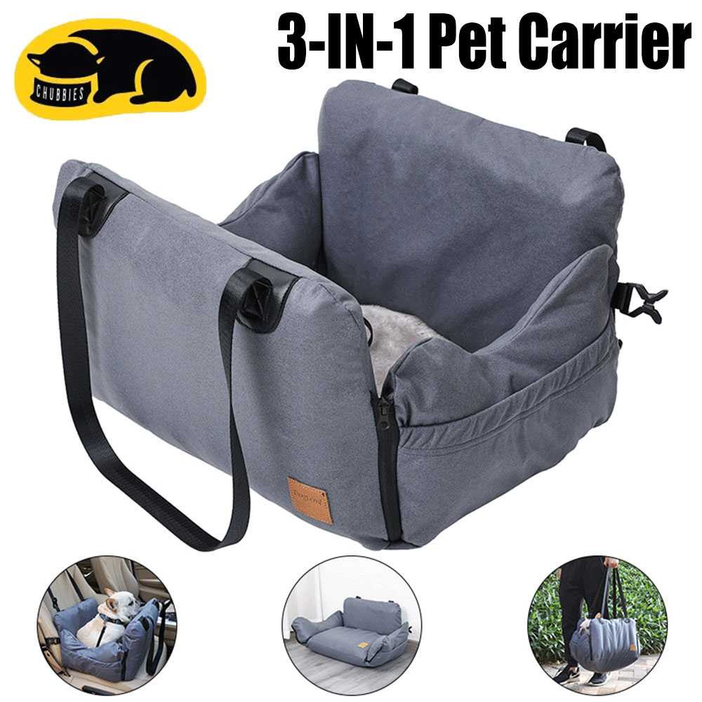 C271 ที่นอนสุนัข เบาะนั่งในรถ กระเป๋าสัตว์เลี้ยง dog car seat 3-IN-1 Pet Carrier