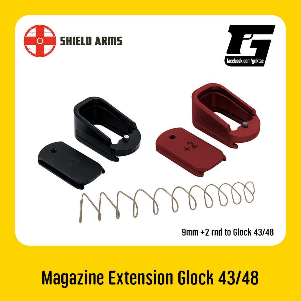 Shield Arms Mag Extension +2 Glock 43x/48