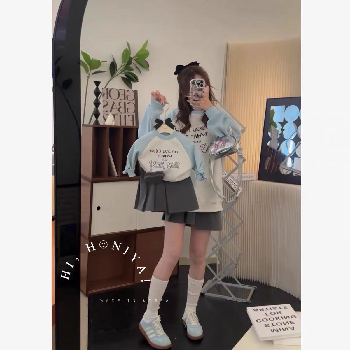 [Pre-order] ชุดคู่แม่ลูก สเวตเตอร์/กระโปรง