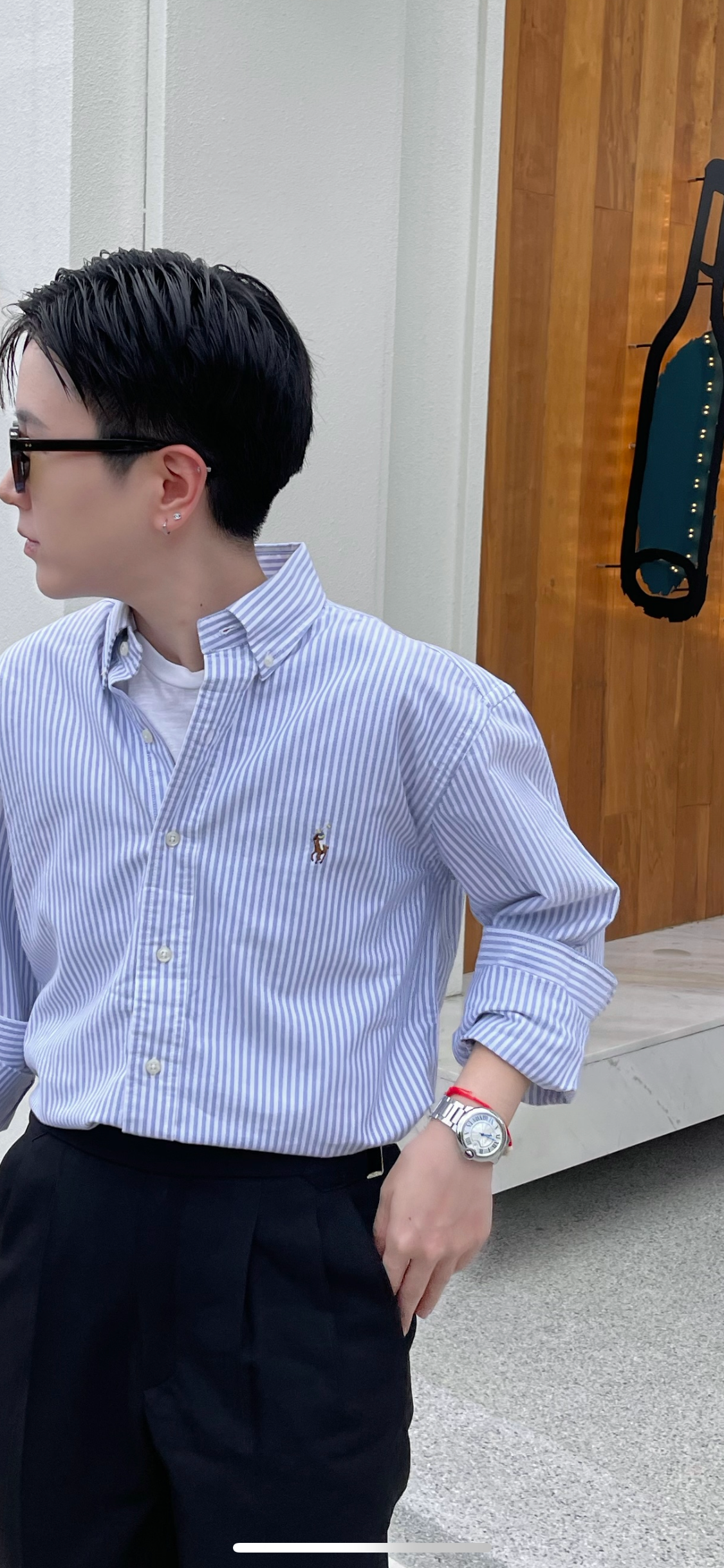 Ralph lauren middle stripped 