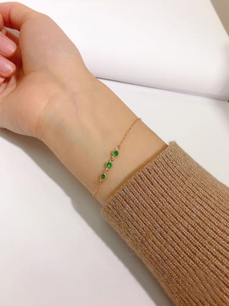 ♡สร้อยข้อมือประดับเพชรcz [elegant collection] เพชรเล่นแสงไฟ ใส่ติดตัวได้ทุกวันไม่มีเบื่อ