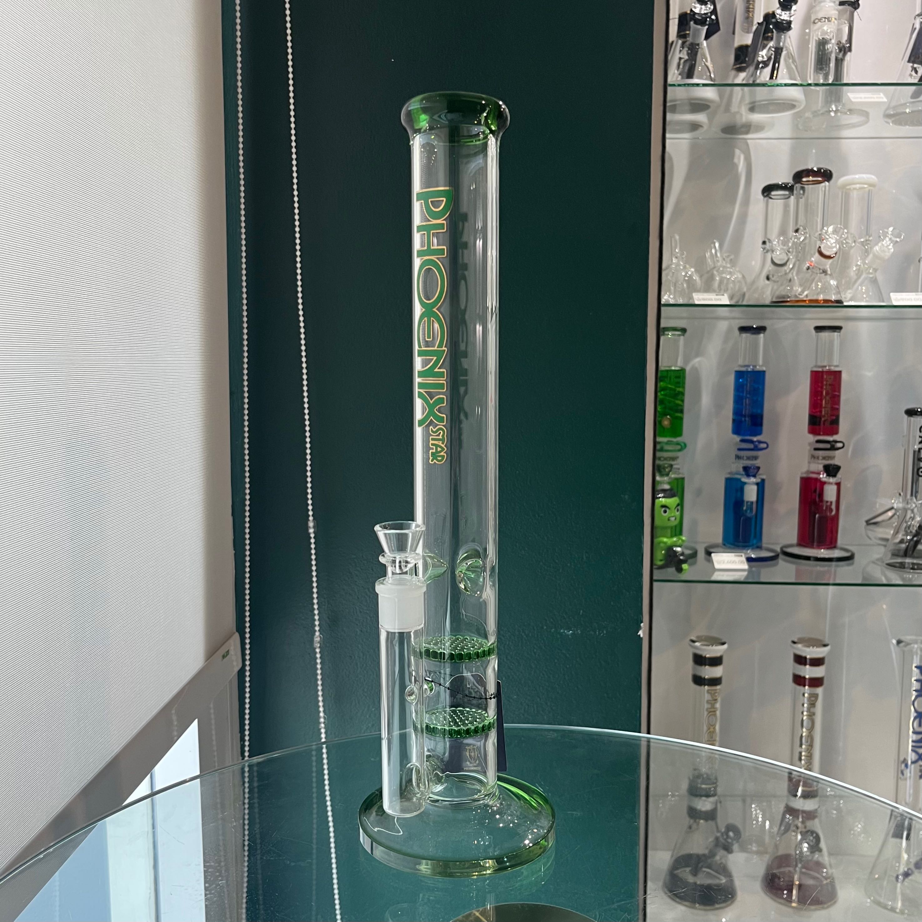 บ้องแก้ว Phoenix Star สูง42.5cm พร้อมกรองรังผึ้ง 17inches bong with double honeycomb perc