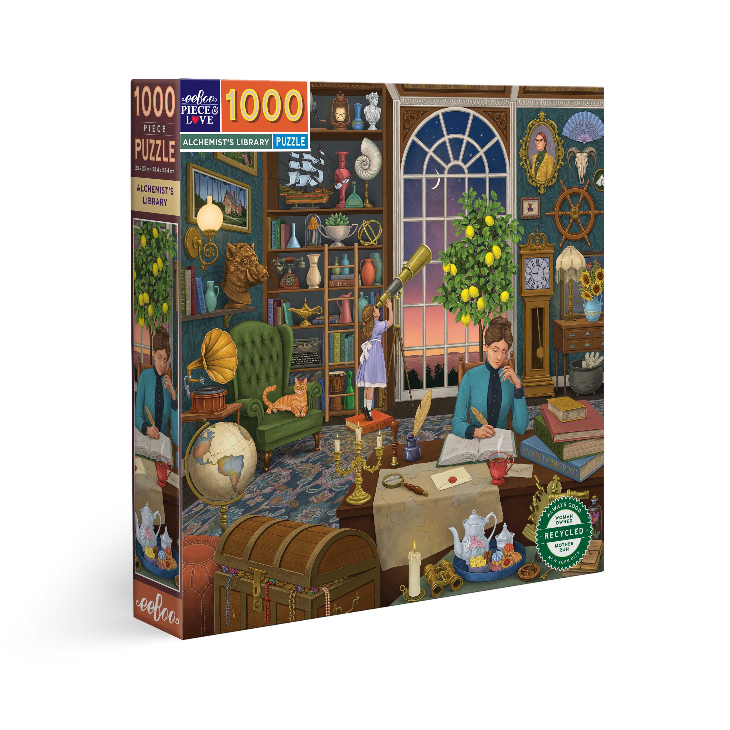 eeBoo Alchemist's Library 1000 Pc Square Puzzle