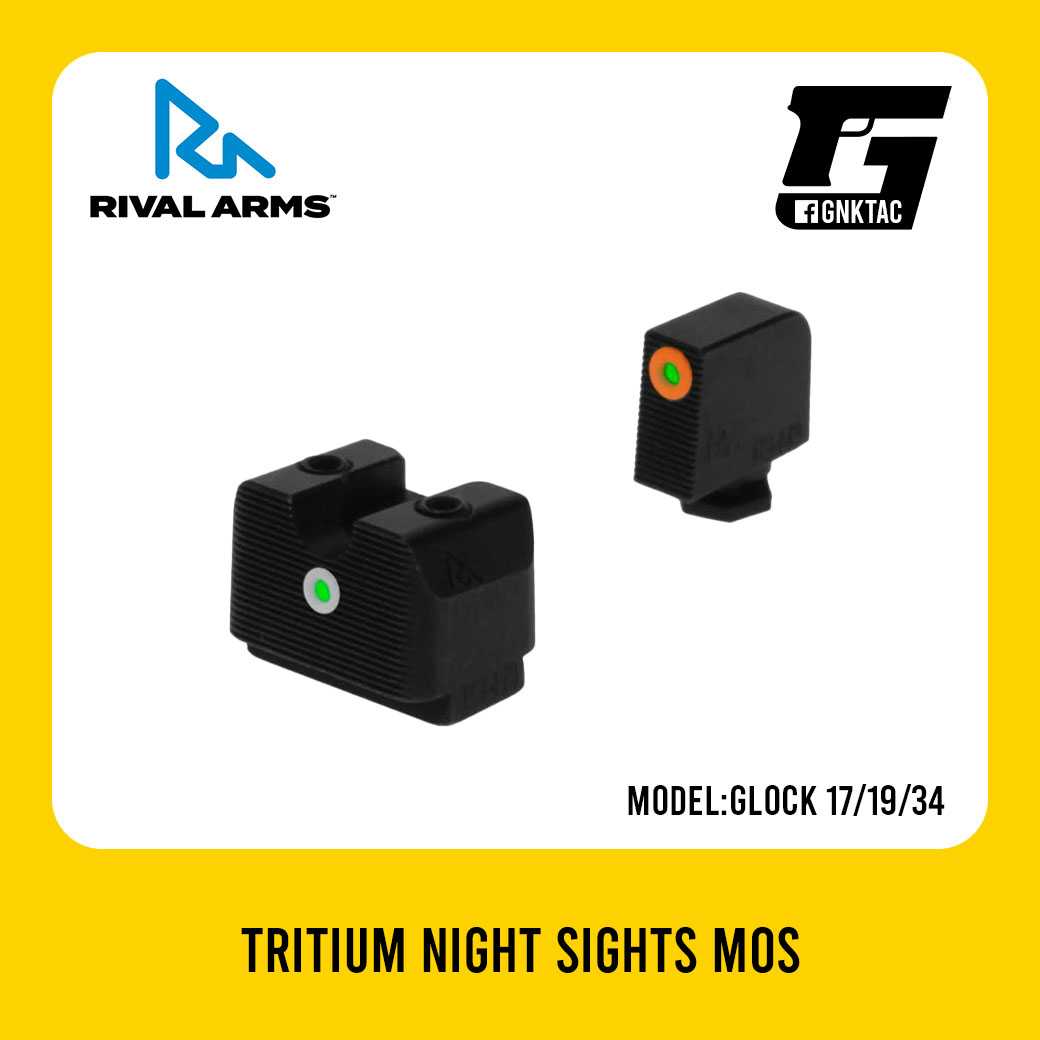 Rival Arms Tritium Night Sights MOS Height Glock 17/19/34
