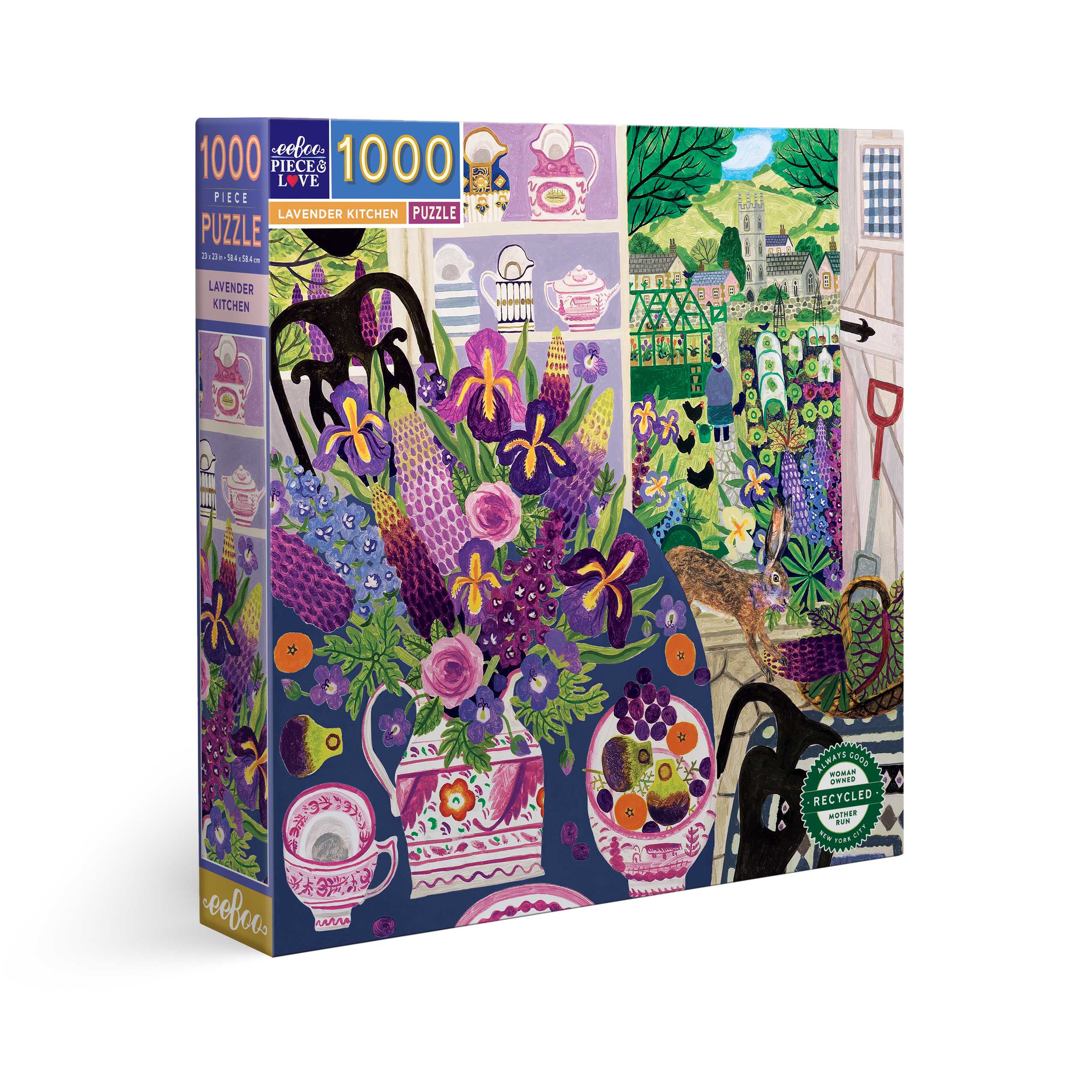 eeBoo Lavender Kitchen 1000 Pc Square Puzzle