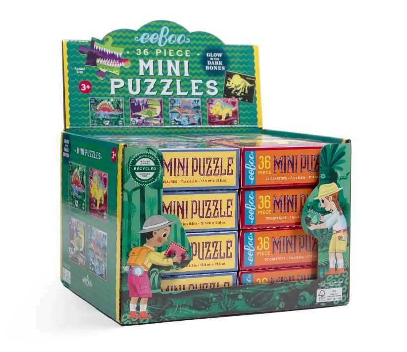 eeBoo Dino 36 Pc Mini Puzzle
