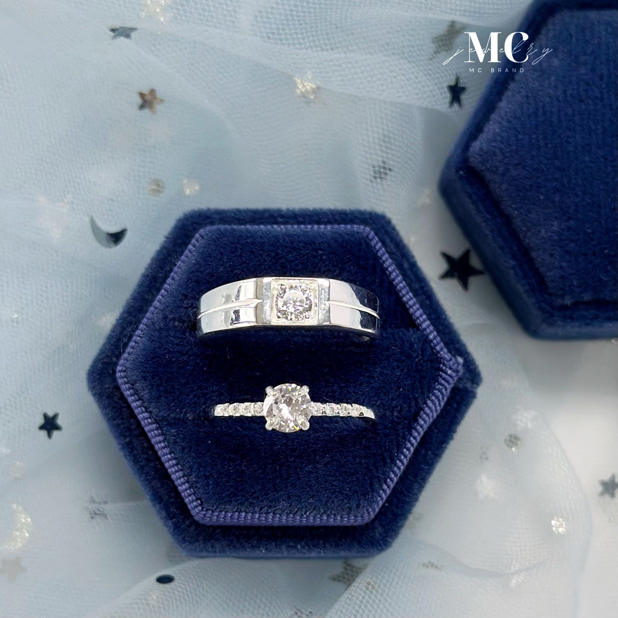 แหวนคู่เงินเเท้,เงินชุปทองคำขาวรุ่น Owen.Ann 💍💖✅สลักชื่อฟรี🤍ไม่ลอก ไม่แพ้ ✨แถมฟรีกล่องจิวผ้าเช็ด✨