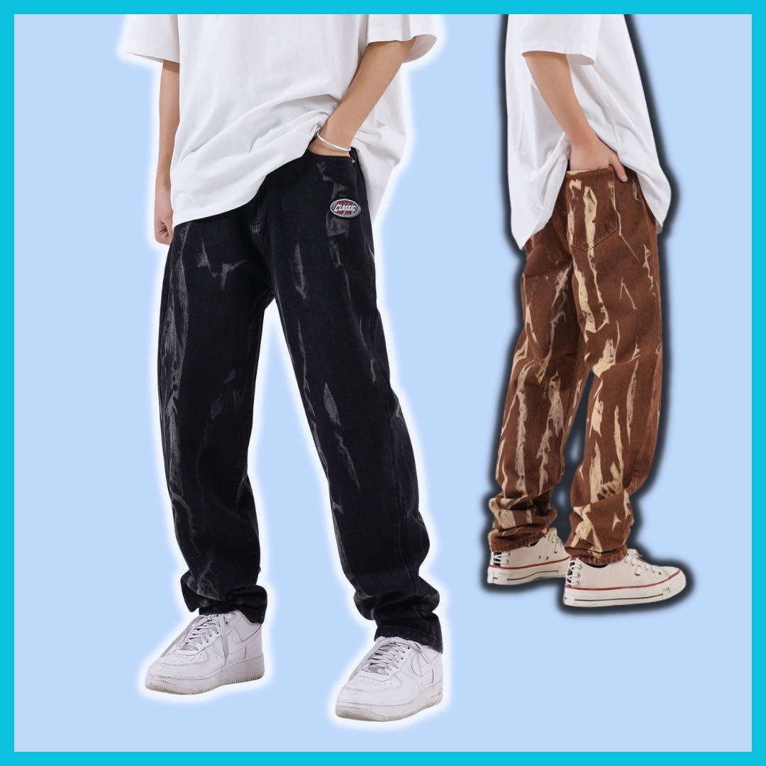TIE-DYE STRAIGHT  JEANS