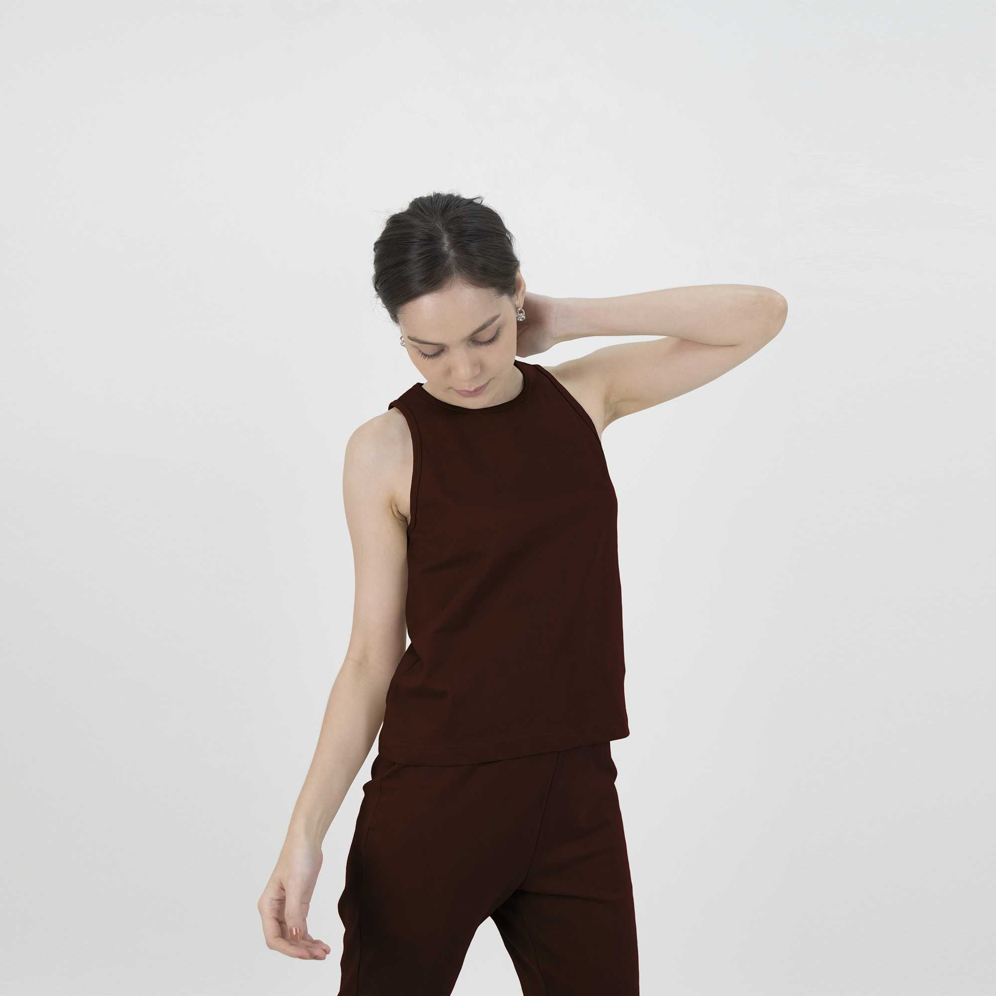 QueenCows Women เสื้อแขนกุด Rosie Tank Top (Burgundy)