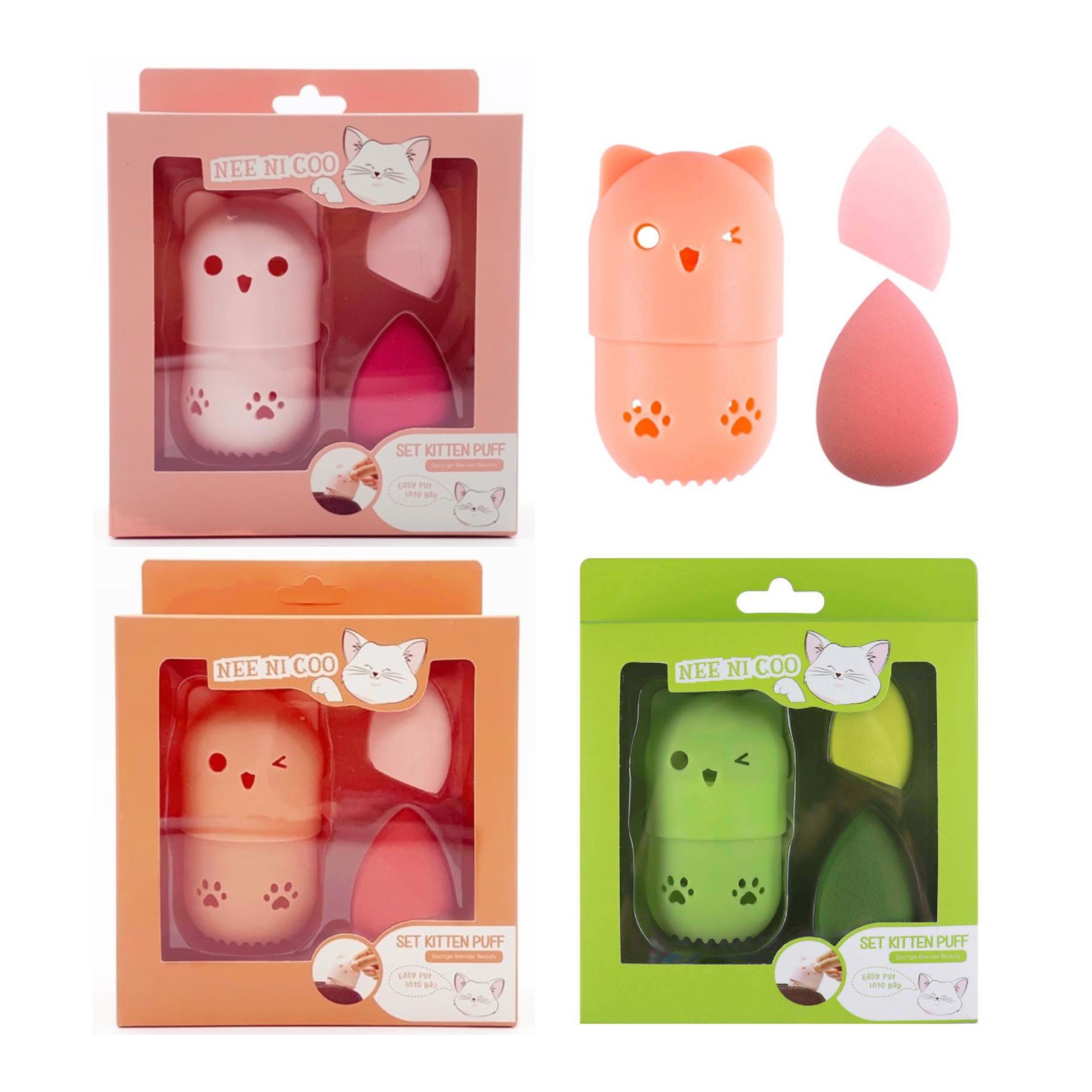 Nee Ni Coo Set Kitten Puff (เซ็ทฟองน้ำแต่งหน้า)