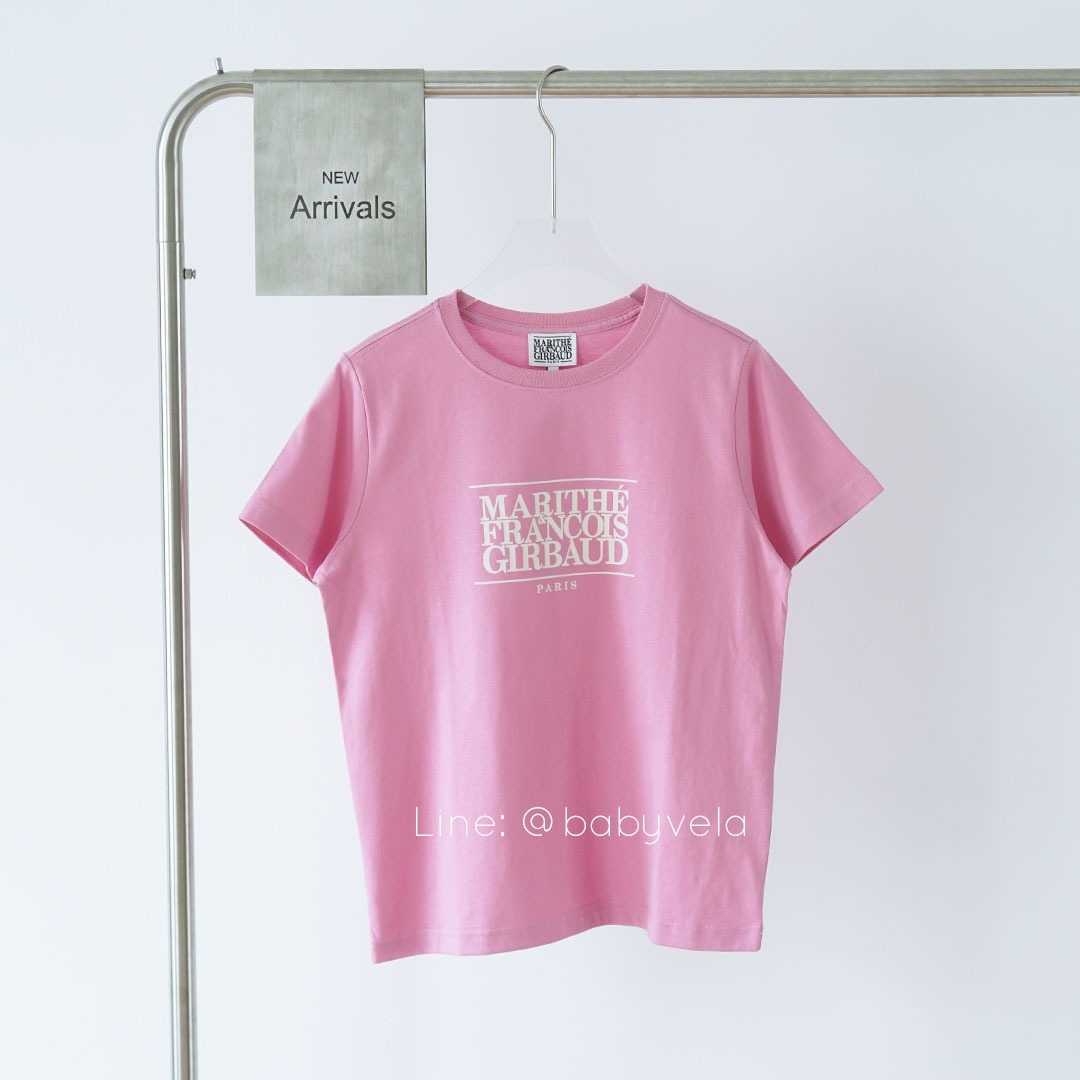 Marithe W Classic Logo Tee (Pink)