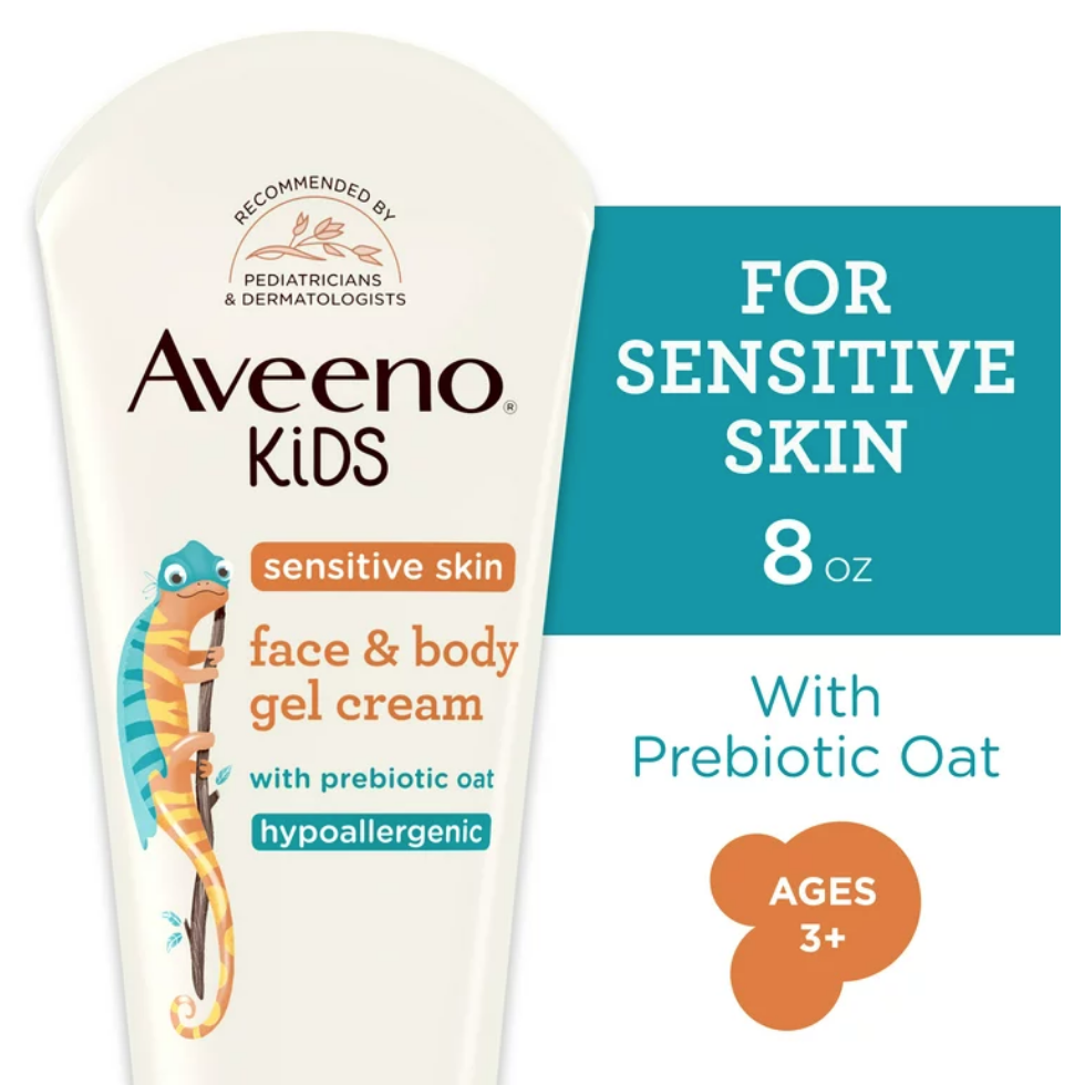 Aveeno Kids Face and Body Gel Cream Lotion สำหรับผิวบอบบาง