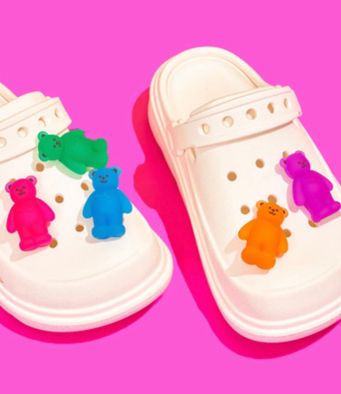 🇰🇷 Korea wigglewiggle Bear Friends Charm Set 5 ชิ้น   ตัวติดรองเท้า กระเป๋า 5ชิ้น สุดน่ารัก
