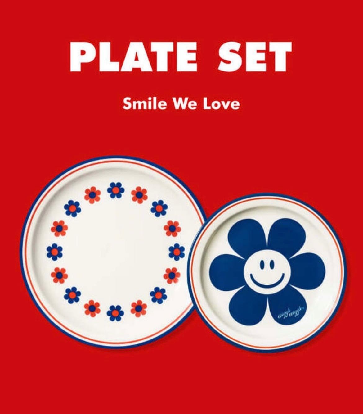 Wigglewiggle Ceramic Plate Set  Smile We Love