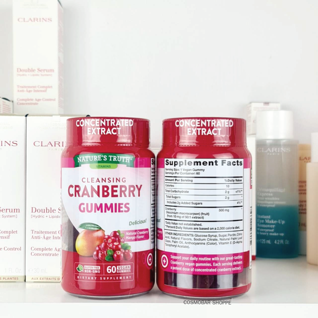 [หมดอายุ 03/2025] ชะลอแก่ Nature's Truth - Cleansing Cranberry Gummies Cranberry Mango 60 gummies
