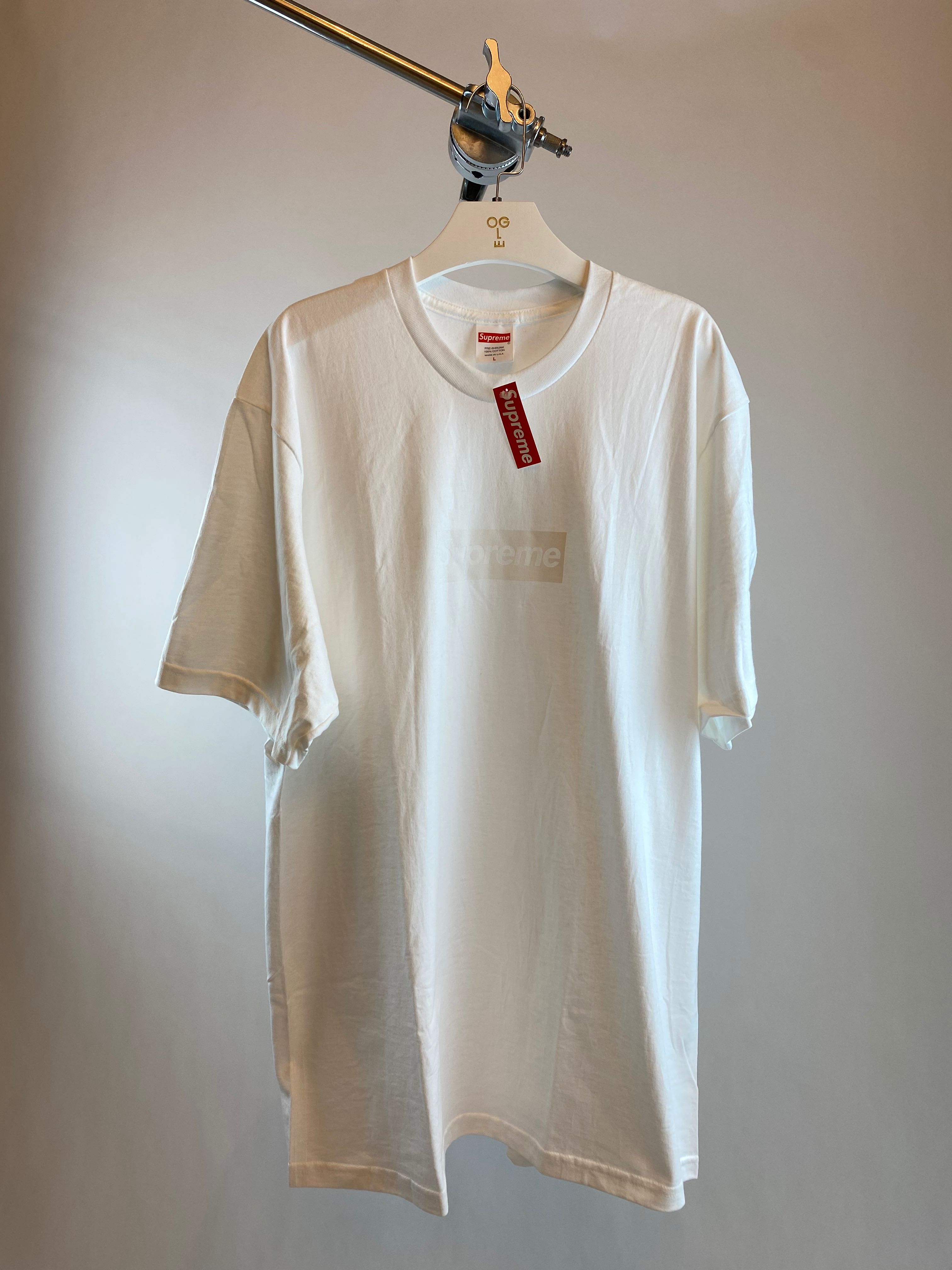 SUPREME TONAL BOX LOGO TEE WHITE