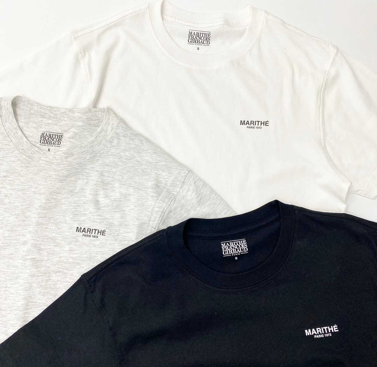 พร้อมส่ง Marithe 3 pack small logo Tee