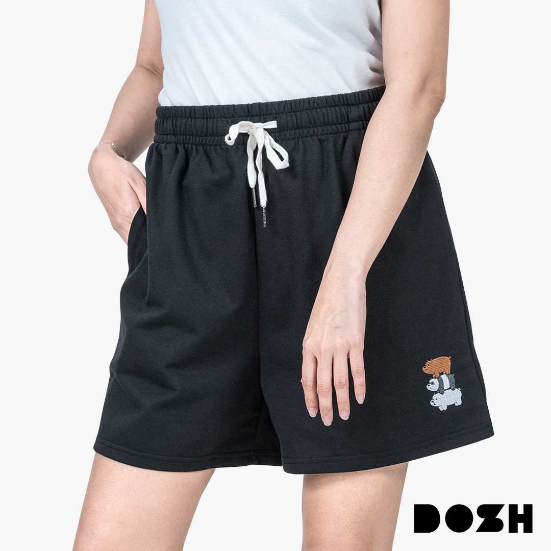 DOSH WOMEN'S SHORTS WE BARE BEARS กางเกงขาสั้นลำลอง ผู้หญิง DBBWR1005-BL