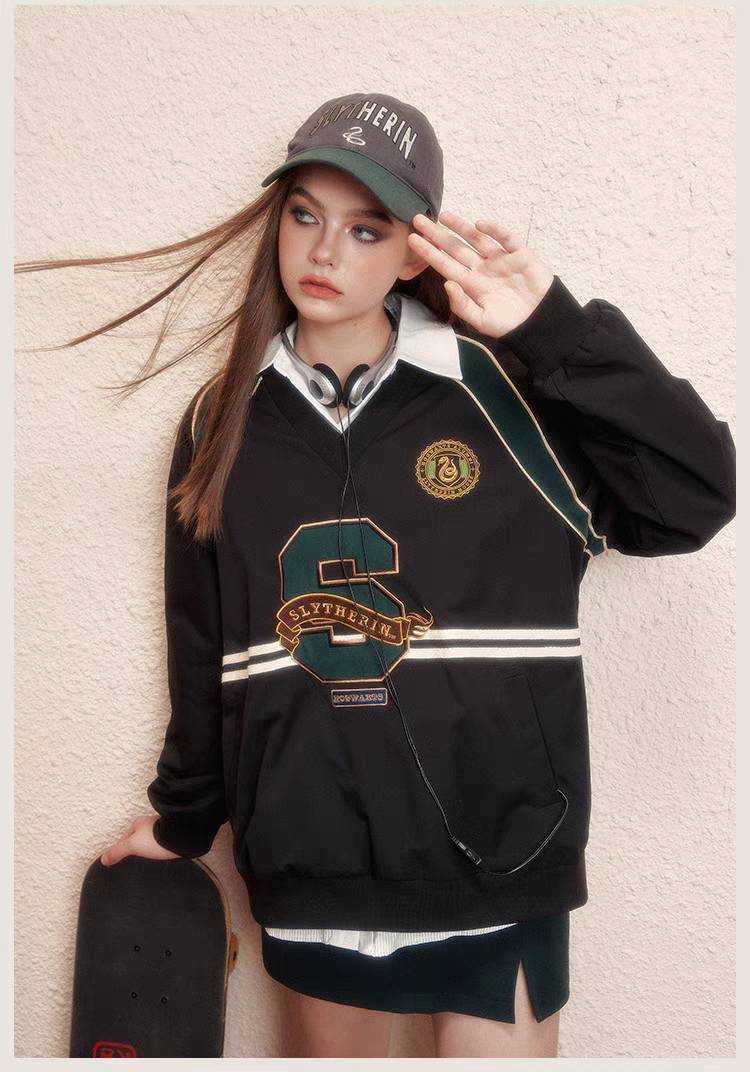 (Pre-order)Kyouko x Harry Potter เสื้อสเวตเตอร์คอวี ทรงหลวม แฮร์รี่พอตเตอร์