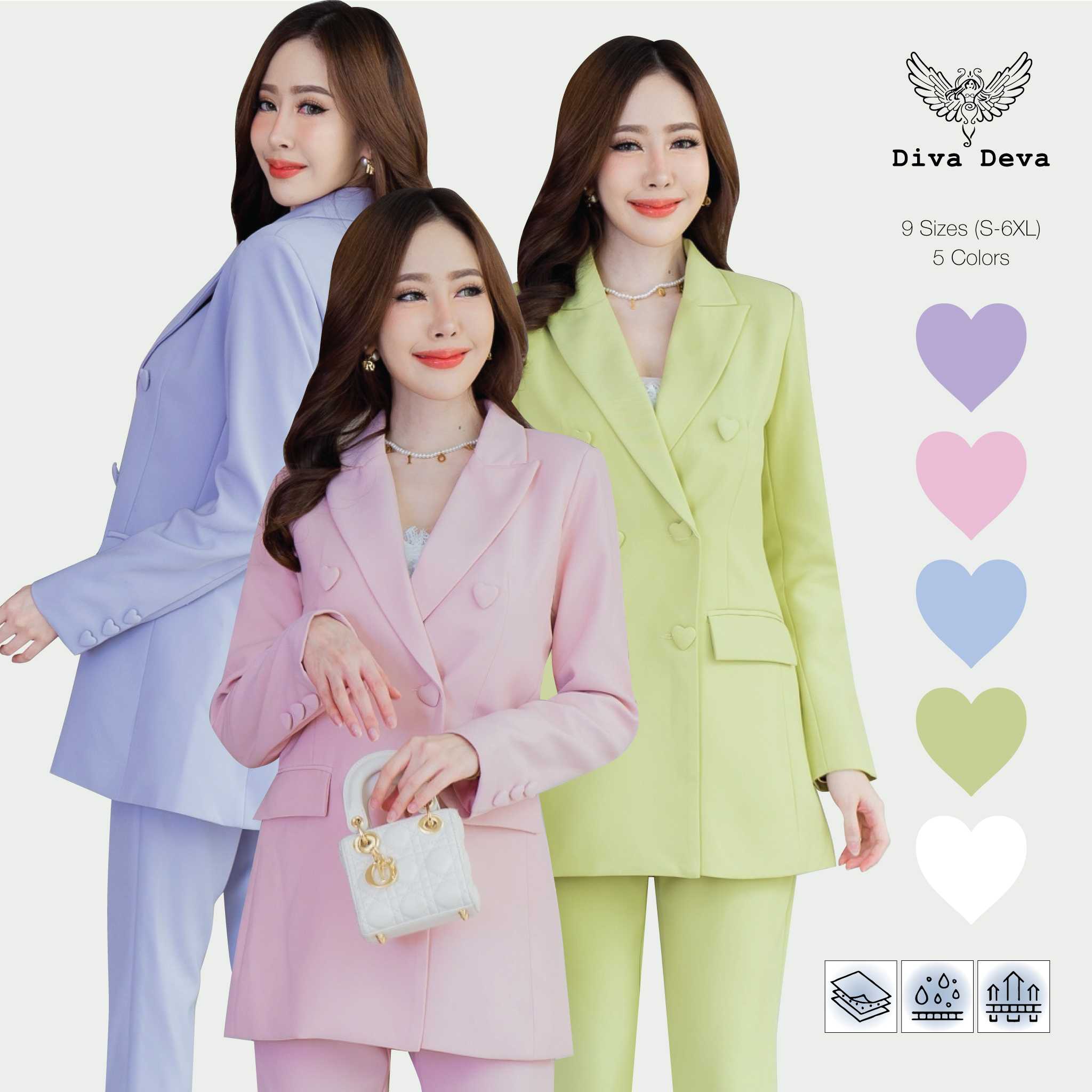 Luv Luv Blazer เสื้อสูทผู้หญิงกระดุมหัวใจ 5สี 9ไซส์