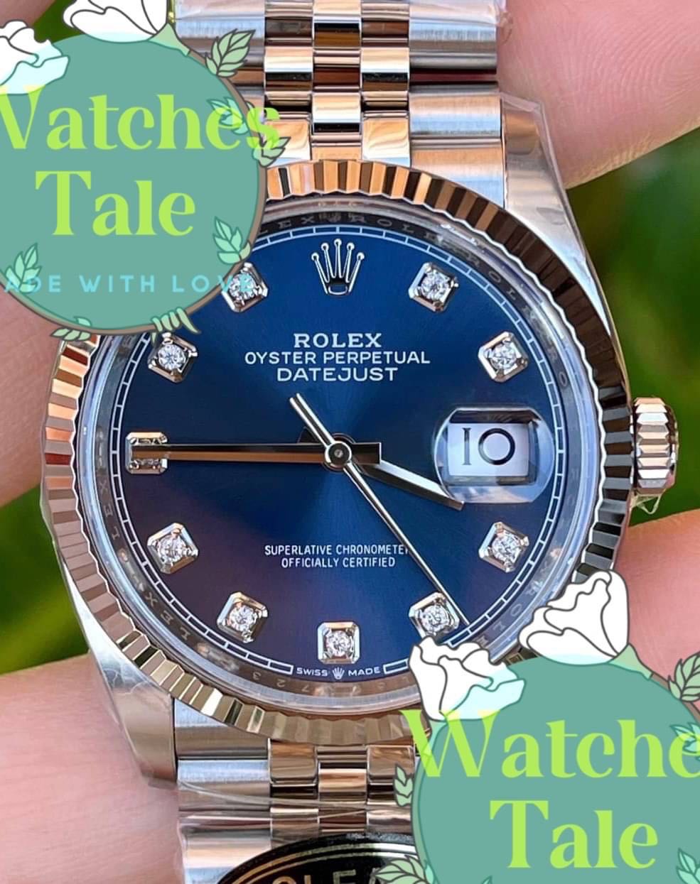 Rolex Datejust Blue Diamond Dial 36mm. Ref.126234 Clean