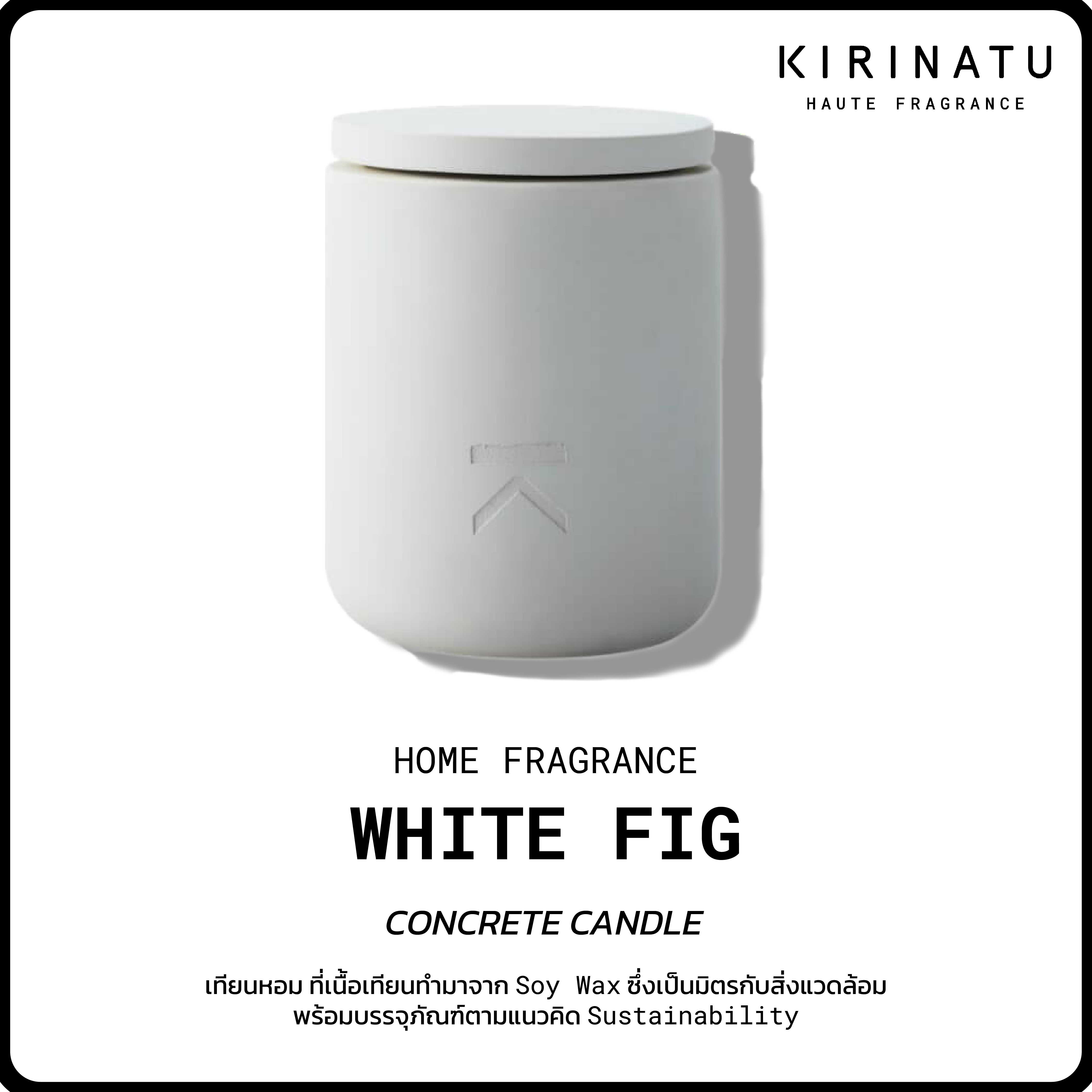 KIRINATU Concrete Candle - White Fig (250 g.)