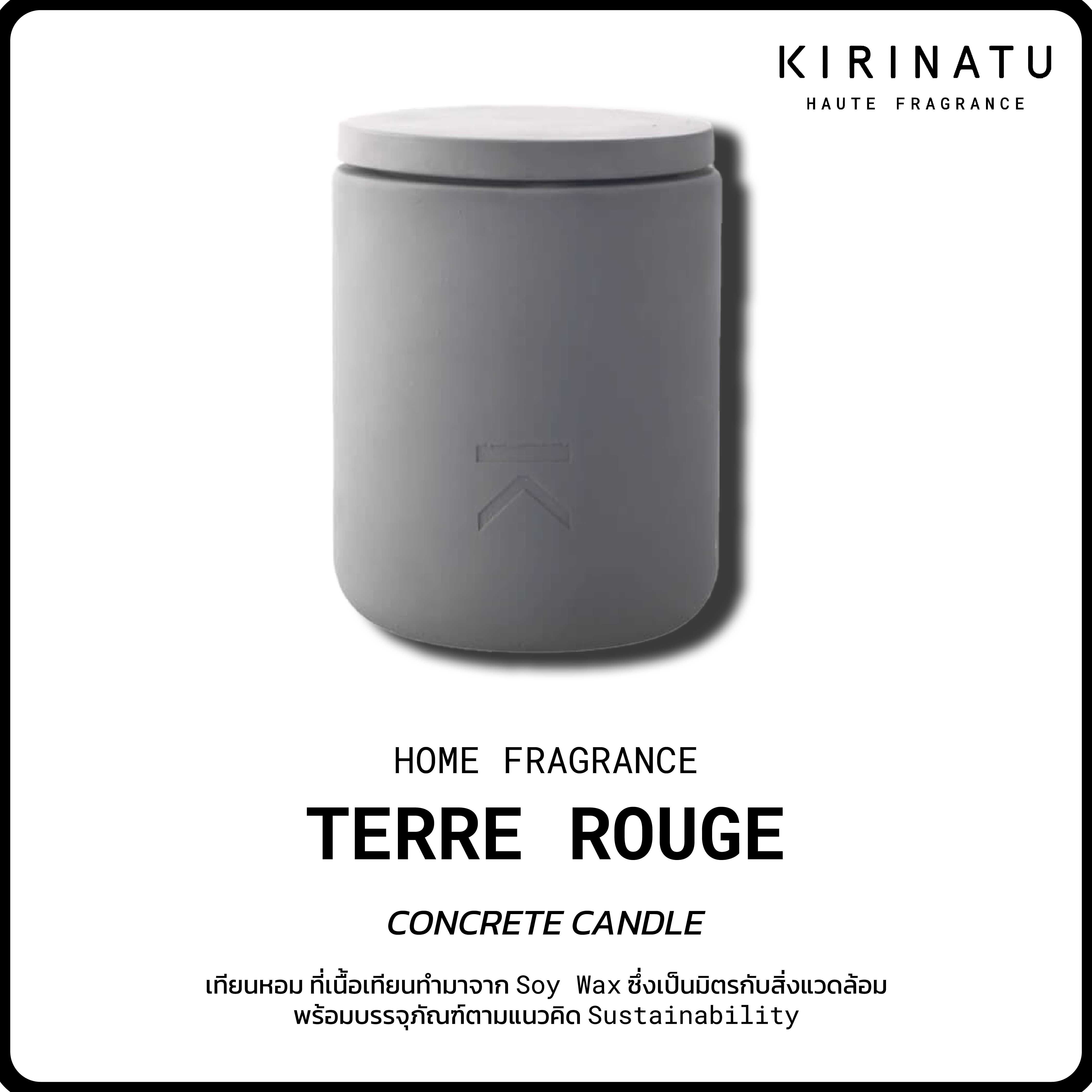 KIRINATU Concrete Candle - Terre Rouge (250 g.)