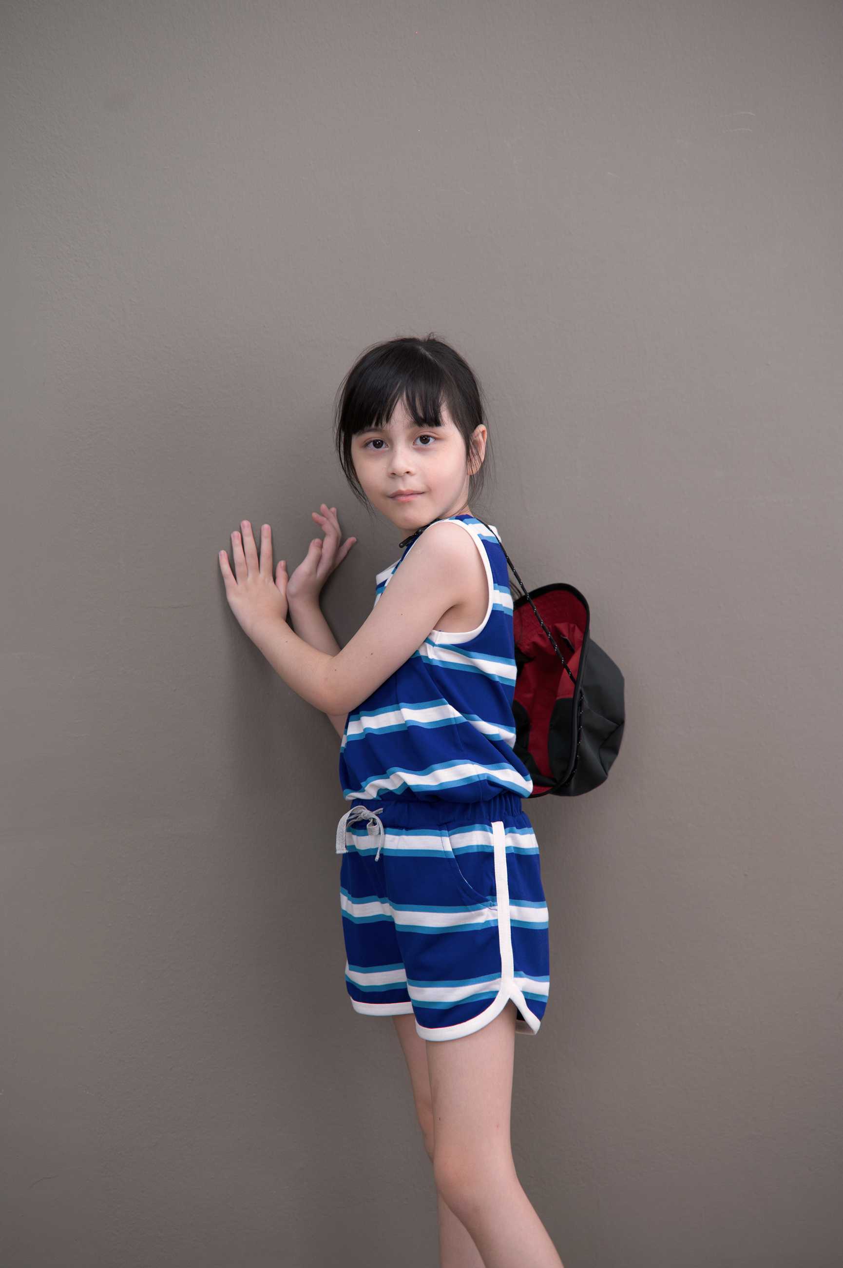 QueenCows Kids ชุดเซ็ต Andy Striped Vest (Dark Blue)