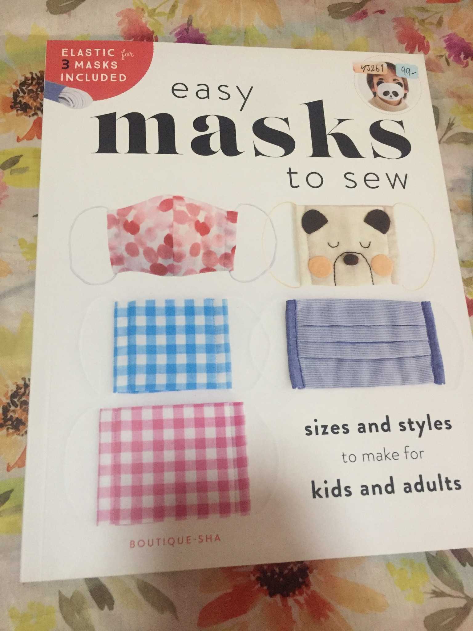 YJ261 - easy mask to sew free elastic 3 masks included