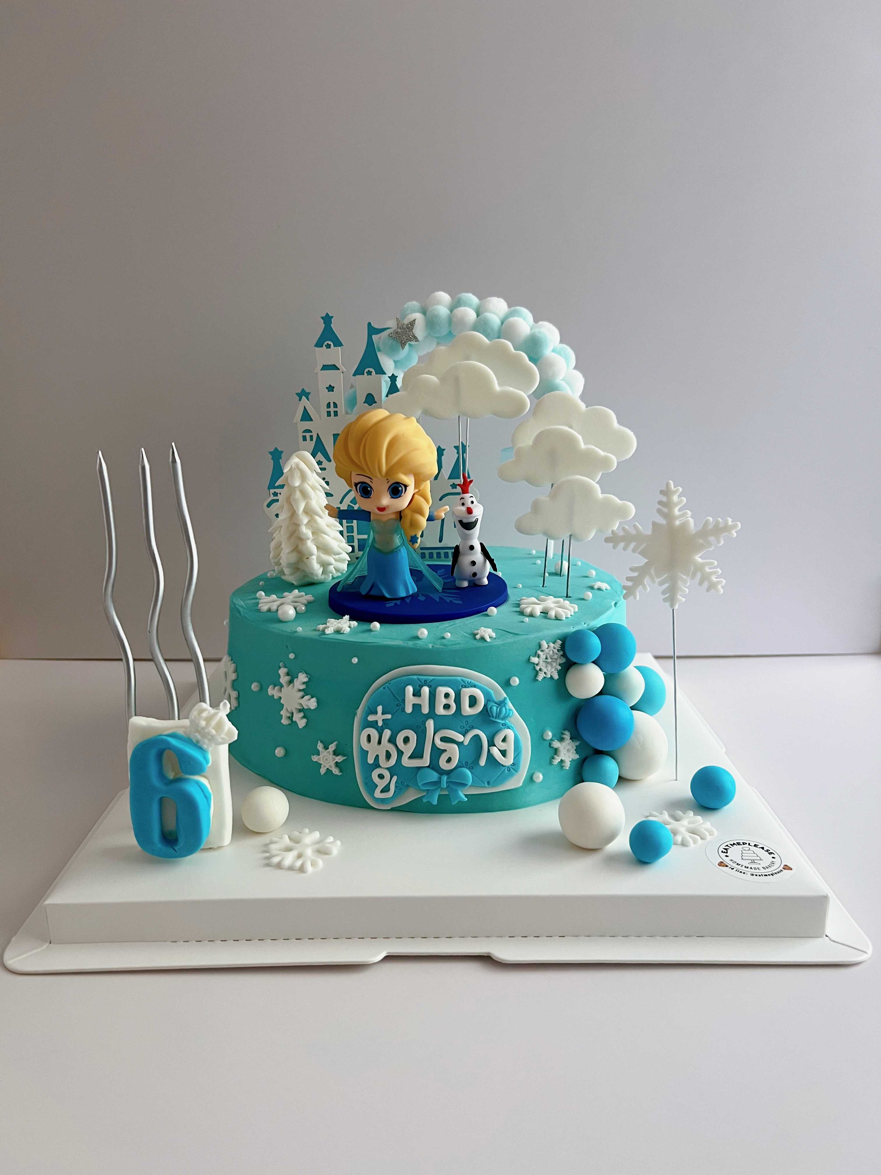 เค้กวันเกิด เค้กเจ้าหญิง เค้กเอลซ่า Elsa Birthday Cake #Elsa #Frozen