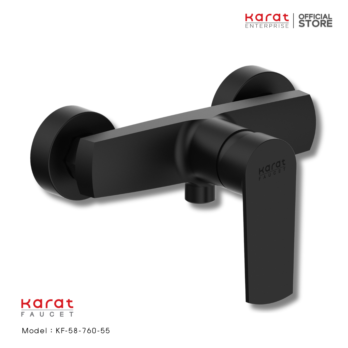Karat Faucet ก๊อกผสม แบบก้านโยกติดผนัง สำหรับ ฝักบัว สายอ่อน รุ่น KF-58-760-55
