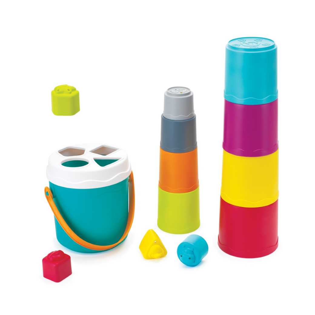 Infantino : Shape Sorting Stack’n Nest Buckets ถังหยอดรูปทรง