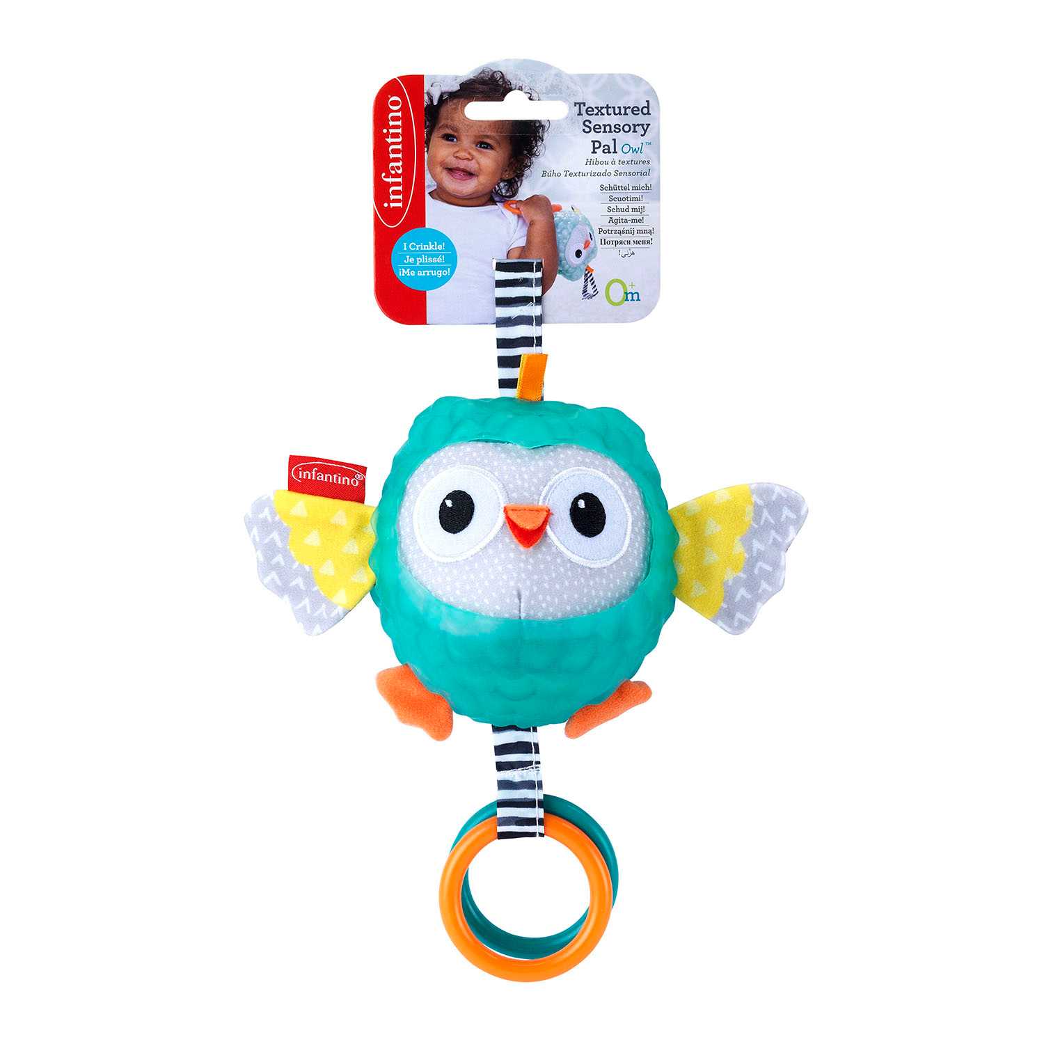 Infantino : Textured Sensory Pal Owl โมบายห้อยรถเข็น